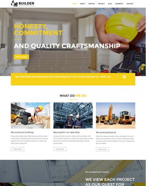 Template HTML5 Construtoras e Construção civil Builder