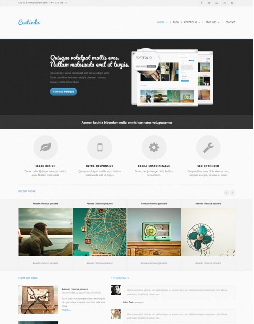 Template HTML5 Site Para Fotógrafos, fotos e Videos Centindu