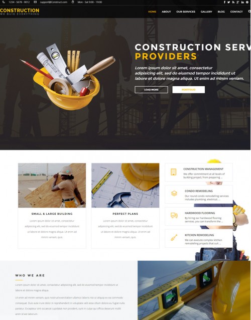 Template HTML5 Construtoras e Construção Civil Construct