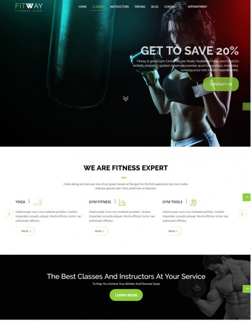 Template HTML5 Site Para Academias e Personal Fitway