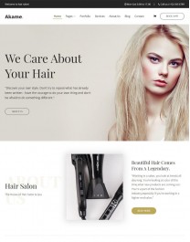 Template HTML5 Site para Salão de Beleza, Multi-Page Akame