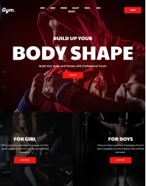 Template HTML5 Site para Academia, Treino, Multi-Page Gym