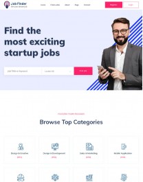 Template HTML5 Site para Empregos, Multi-Page Job FInder