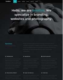 Template HTML5 Site para Blog, Site Pessoal, One Page Kreative