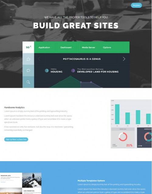 Template HTML5 Site para Negócios, One Page Landing Sumo