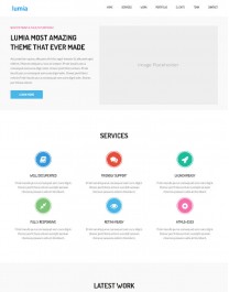 Template HTML5 Site para Web Design, One Page Lumia