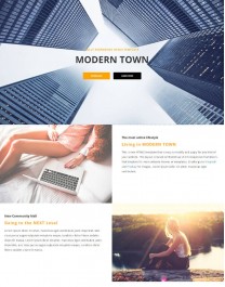 Template HTML5 Site para Fotografia, Blog, One Page Modern Town
