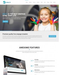 Template HTML5 Site para Crianças, Aplicativos, One Page Multi