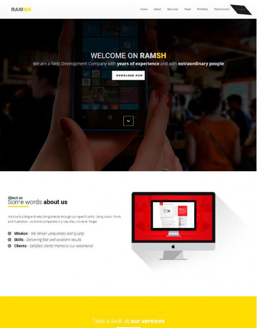 Template HTML5 Site para Restaurante, One Page Gusto