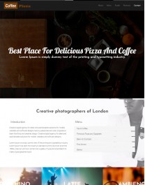 Template HTML5 Site para Restaurantes, Pizzarias, One Page Resi