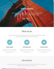 Template HTML5 Site para Viagens, Blog, One Page Riona