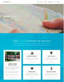 Template HTML5 Site para Viagens, Turismo, One Page Run Charity