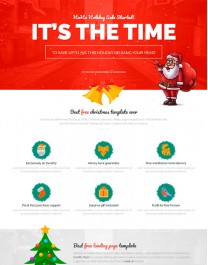 Template HTML5 Site para E-commerce, One Page Santa Go