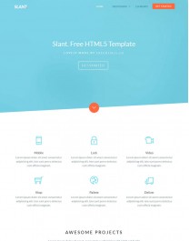 Template HTML5 Site para Web Design, Multi-Page Slant