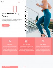 Template HTML5 Site para Academia, Personal, One Page Slim