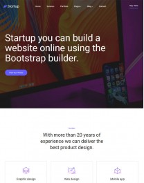 Template HTML5 Site para Empresas, Aplicativos, Multi-Page StartUp