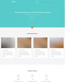 Template HTML5 Site para Web Design, Multiplas Páginas Valet