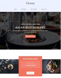 Template HTML5 Site para Restaurantes, Multi-Page Victory