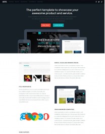 Template HTML5 Site para Designers, Aplicativos, One Page Woo