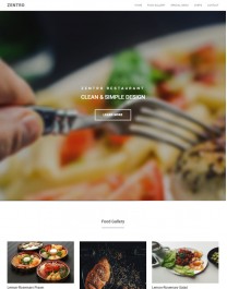 Template HTML5 Site para Restaurantes e Pizzarias, One Page Zentro