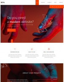 Template HTML5 Site para Web Design, Multi-Page Zeta