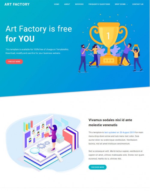 Template HTML5 Site para Web Design, One Page Art Factory