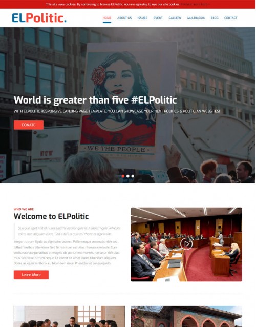 Template HTML5 Site para Politica, One Page ELPolitic