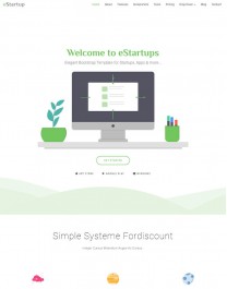 Template HTML5 Site para Startup, One Page eStartup