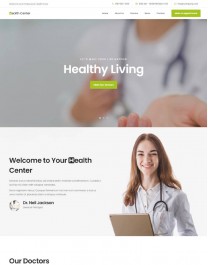 Template HTML5 Site para Farmácias, One Page Health Center