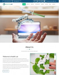 Template HTML5 Site para Farmácias, One Page Health Lab