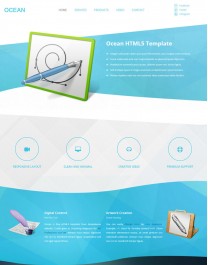 Template HTML5 Site para Web Design, One Page Ocean