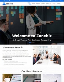 Template HTML5 Site para Assessoria, Multi-Page Zonebiz