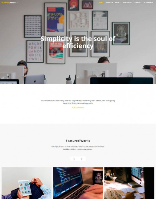 Template HTML5 Site para Landing Page, Multi-Page BusinessPerfect