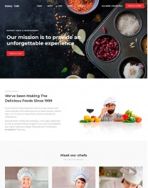 Template HTML5 Site para Restaurante, One Page Eatery Cafe