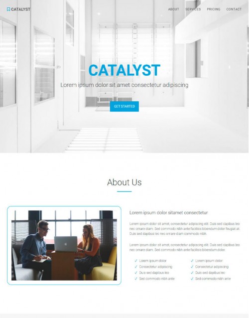 Template HTML5 Site para Landing Page, One Page Catalyst