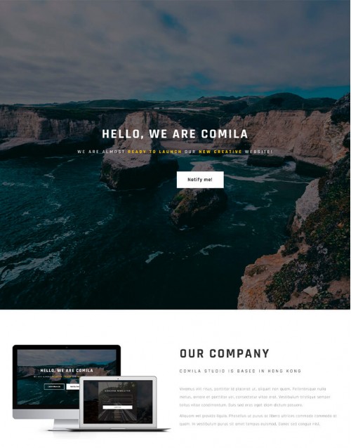 Template HTML5 Site para Landing Page, One Page Comila
