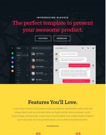 Template HTML5 Site para Landing Page, One Page Elevate