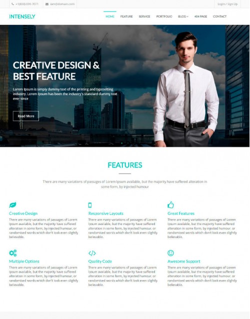 Template HTML5 Site para Empresas, Multi-Page Intensely